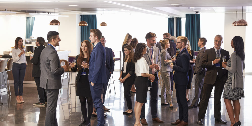 Delegates,Networking,At,Conference,Drinks,Reception Coworking and networking spaces