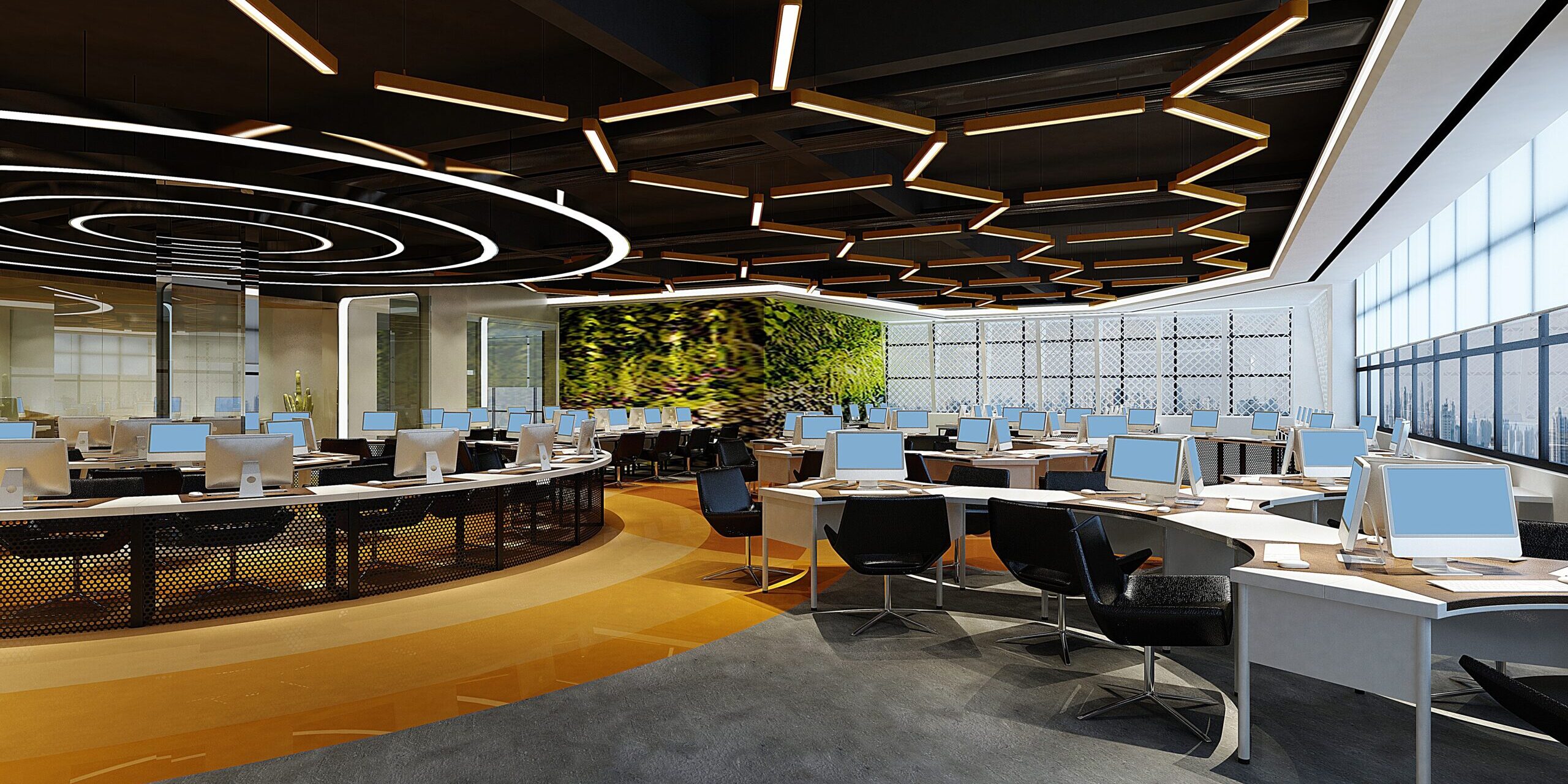 Luxury,Modern,Office,Interior,,3d,Rendering